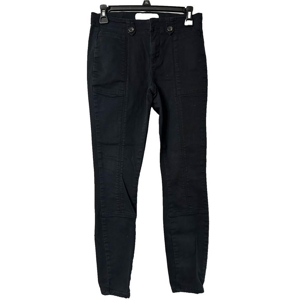 Anthropologie Womens Juniors Navy Blue Cargo Skinny Casual Pants Size 26 EUC